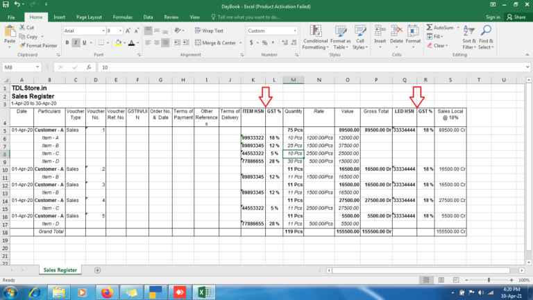 Display HSN Code & GST Rates on Tally Voucher Entry