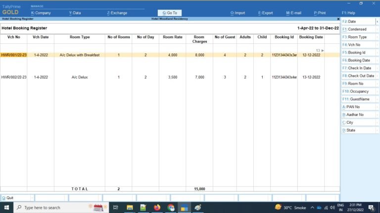 TDL for Hotel Billing in Tally Prime | Download Free Trial Now