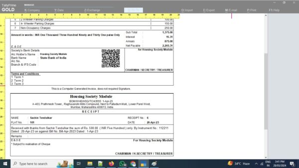 Tdl For Housing Society Billing In Tally Download Free Trial Tdl For Housing Society Billing In Tally Download Free Trial