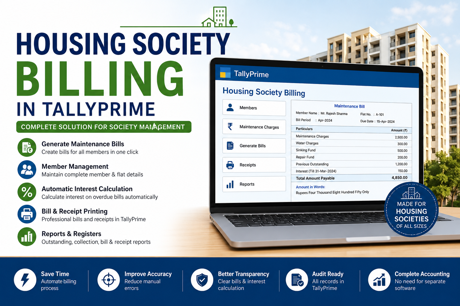 Housing Society Billing in TallyPrime Blog