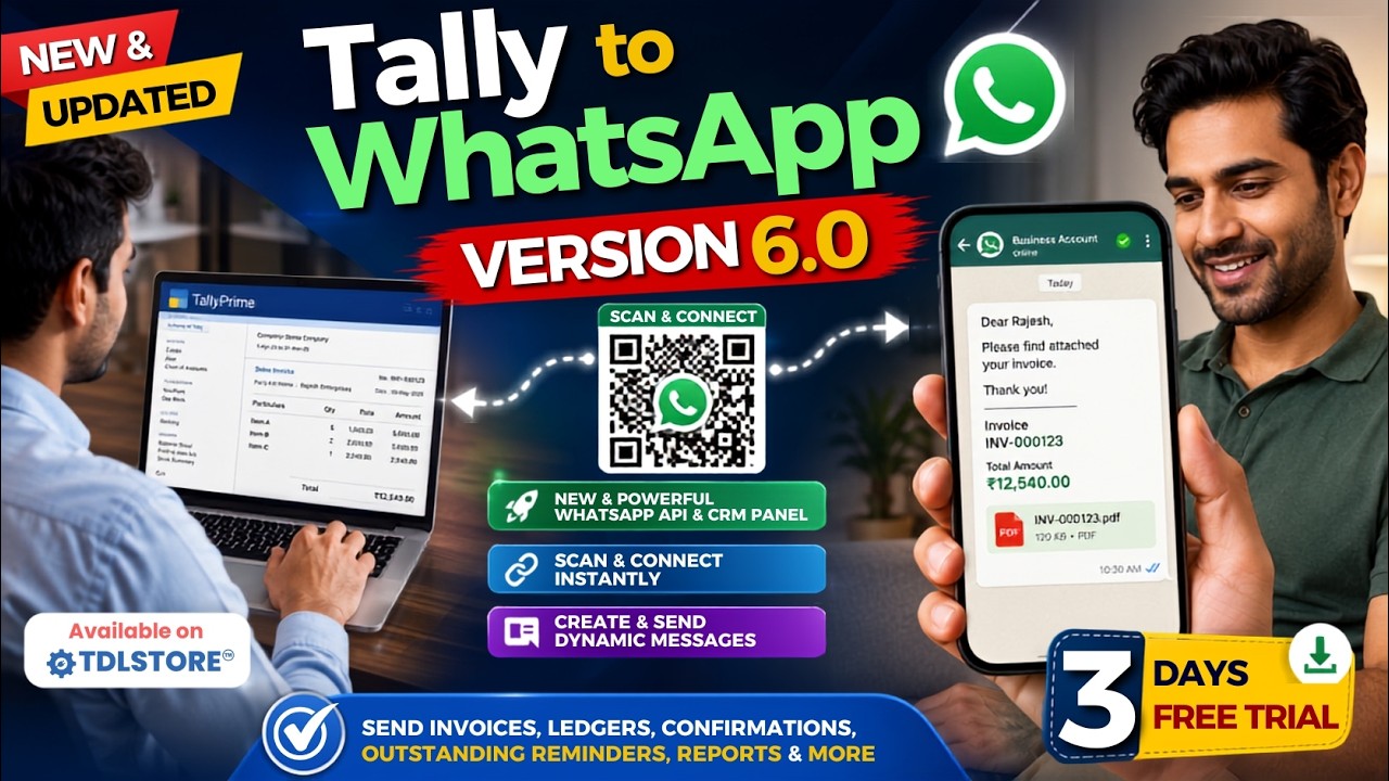 Send Invoices & Payment Reminders on WhatsApp from TallyPrime