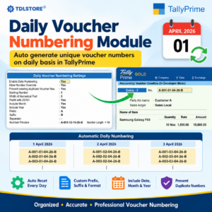 Daily Voucher Numbering in TallyPrime
